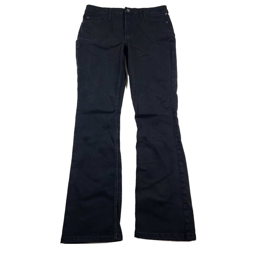 Lee Jeans Womens 12 L W32 Reg Fit Bootcut Flare Black Stretch Y2K Indie Sleaze